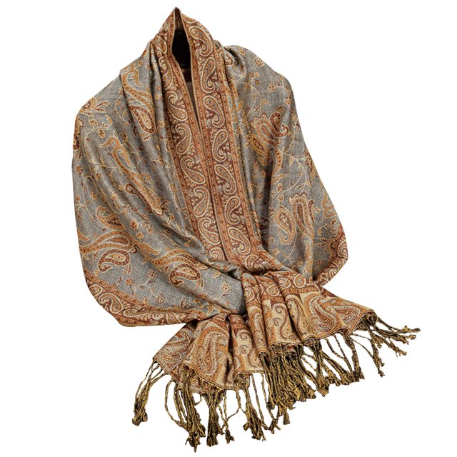 Bufandas de lana para mujer, suaves, alargadas, estilo étnico, chal cálido, bufanda con borlas de cachemira, bufanda acrílica para mujer