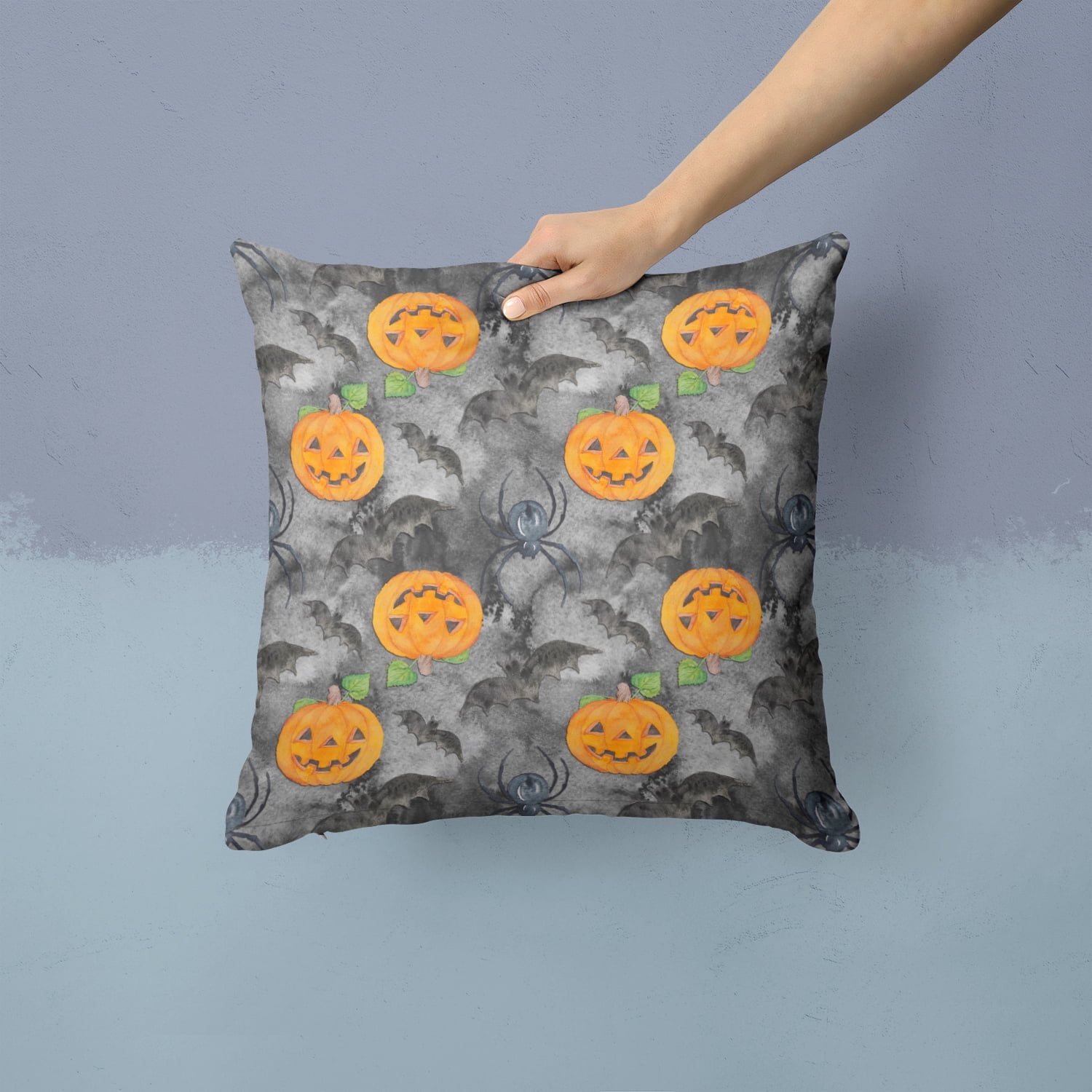 Watercolor Halloween Art Canvas Fabric Decorative Pillow
