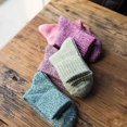 thumbnail image 5 of Penkiiy Warm Socks for Men 5 Pairs Unisex Casual Winter Warm Thick Wool Knit Soft Breathable Socks A Socks, 5 of 9
