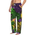 thumbnail image 2 of Sigee Mardi Gras7 Print Men's Pajama Pants - Soft Lounge Sleep Bottoms with Elastic Waistband and Pockets-Medium, 2 of 9