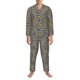 thumbnail image 3 of Fotbe Modern Excavator Pijama de Hombre con Estampado de Manga Larga, Conjunto de 2 Piezas, Ropa de Dormir Suave y Cómoda con Bolsillos-Small, 3 of 7