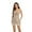 Khaki, variant on Women's Sparkly Ruched Bodycon Mini Dress Spaghetti Strap Ruched Bust Mardi Gras Day Clothes (White, S)