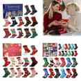 thumbnail image 3 of Advent Calendar 2024 Women 2024 Christmas Socks, Christmas Countdown Socks Advent Calendar Warm Soft Cotton Christmas Socks for Women Men Xmas Holiday Surprise, 3 of 10