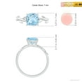 thumbnail image 5 of Angara Natural 1.4 Ct. Aquamarine with Diamond Solitaire Ring in 14K White Gold for Women (Ring Size: 12), 5 of 10