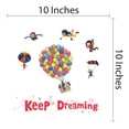thumbnail image 3 of Keep Dreaming Quote Wall Decal-Skydivers Kids Room Vinyl Wall Sticker - Modern Design Sport Decor for Kids Room , Bedroom,Boys Girls Room-Easy to Apply and Remove-Size : 10" x 10"., 3 of 4