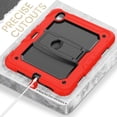 thumbnail image 5 of Rugged Case For Apple iPad Air 11 (2024) – 3-Layer Protection Shockproof Stand Cover with Screen Protector, Adjustable Stand, Shoulder Strap, & Pencil Holder -- Red, 5 of 10