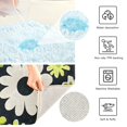 thumbnail image 3 of Yayeee Bath Rug for Bathroom Floor Non Slip Rectangle Fluffy Soft Absorbent Mat, 16"x24", Green Flower Pattern, 3 of 7
