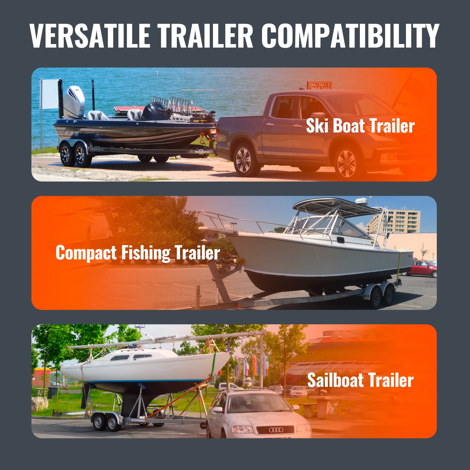 KFFKFF Marine Trailer Guide Set, 48'' Flexibly Adjustable Poles, Pair of Galvanized Steel Supports with PVC Coating, Ideal for Ski, Fishing, and Sailboat Transport, 2024