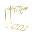 thumbnail image 4 of Ceramic Cups Shelf European Style Coffee Cup Rack Cup Organizer Carved Wrought Iron Plating Storage Basket - C Type (Golden), 4 of 6