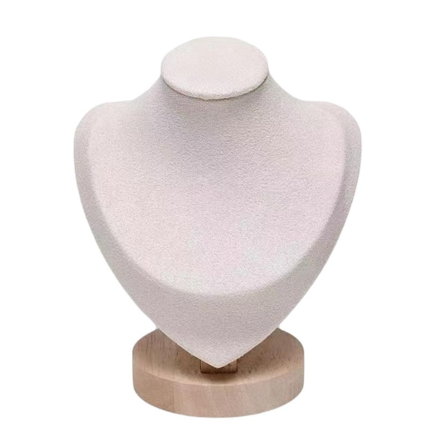 Busto de joyería, organizador de colgantes y cadenas, soporte de exhibición para joyería A-Beige