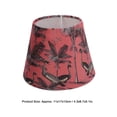thumbnail image 4 of Abat-jour décoratif conique moderne et simple en velours, pour lampe à tête E27/E14, motif paons, 4 of 4