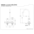 thumbnail image 3 of Kingston Brass KB849ZXAC Millennium Two-Handle 2-Hole Deck Mount Bar Faucet in Antique Copper, 3 of 6