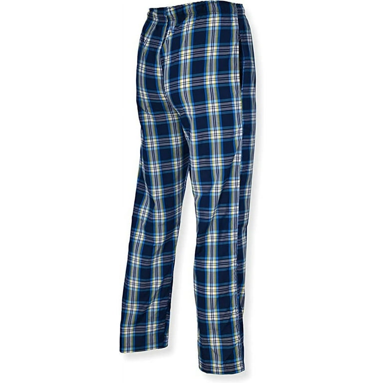 Hanes Men s Stretch Comfort Flex Fit Sleep Bottoms Cotton Woven Pajama Pant Navy Large Walmart