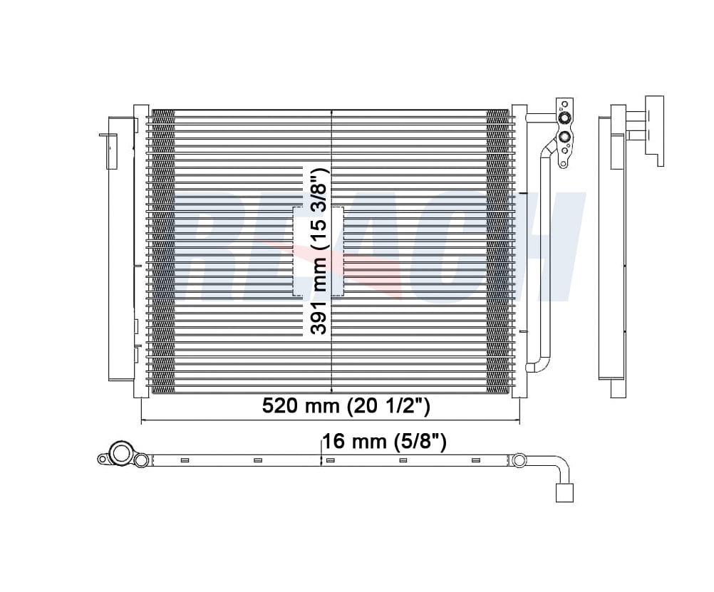 REACH Condenser 31-3103 for BMW X5 00-05