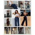 thumbnail image 3 of FITOP Yoga Pants Women Wide Leg Pants High Waist Gym Workout Straight Leg Bottoms Stretch Casual Yoga Pants, 3 of 5