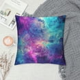 thumbnail image 2 of Shiartex Nebulous Purple Blue Teal Turquoise Galaxy  Throw Pillow Covers Soft  Square Pillowcases Home Living Room Cushion Cover for Bed Couch Car Multi-Size, 2 of 5