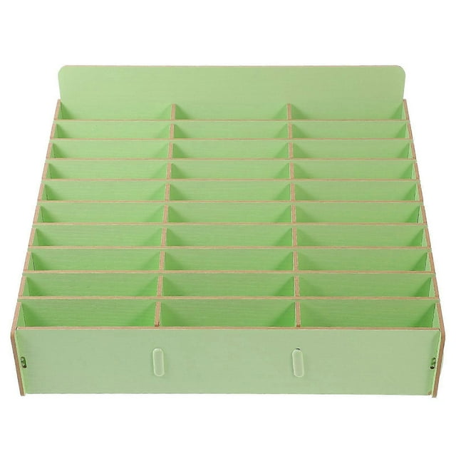 Wooden Multi-grid Phones Holder Phones Storage Case Tabletop Compartment Mobile Phone Box