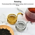 thumbnail image 3 of tamizeot Rotating Tea Strainer Stainless Steel Gold Silver Fine Mesh Filter Coffee Sieve Teaware Infuser Filtering Tool Gold, 3 of 6