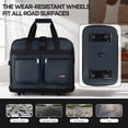 thumbnail image 5 of 36" Expandable Foldable Luggage Bag Suitcase with 5 Swivel Wheels Collapsible Rolling Travel Bag for Home Storage Moving,Blue - EX, 5 of 6
