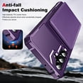 thumbnail image 4 of for Samsung Galaxy S25 Plus Case Premium Leather RFID Blocking Wallet with Card Holder, Back Flip Cover Kickstand Magnetic Closure Shockproof Heavy Duty Case for Samsung Galaxy S25 Plus,Purple, 4 of 8