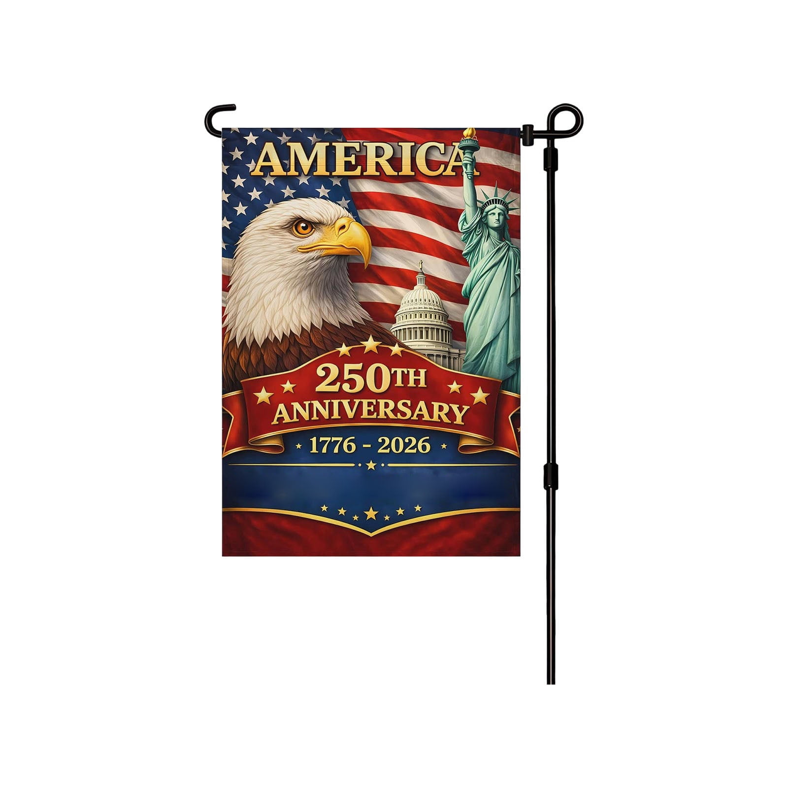 250th Anniversary Flags for Outside, Patriotic Decorations for 4th of July Outdoor, Independence Day Decorations for Home Decor, Gifts for USA Flags