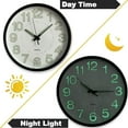 thumbnail image 5 of BERGUF 12" Quartz Modern Glow In The Dark Indoor Oversized Wall Clock, Silent Mechanism, 5 of 6