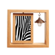 thumbnail image 1 of Zebra animal patrón de grano de arte ilustración Marco giratorio de madera 4x6, 1 of 3