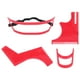thumbnail image 2 of Kit de herramientas para dar forma a la barba, corte de barba, línea del cabello, cuidado, juego de plantillas de plástico rojo para barba, 2 of 15