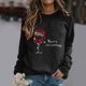 thumbnail image 2 of Gibobby Sudadera Navidad mujer navideño para mujer, cuello redondo, manga larga, navideño, sudaderas navideñas informales(Negro,G), 2 of 4