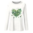 thumbnail image 4 of BDPORKAS St Patricks Day Shirts Women Lucky Irish Shamrock Long Sleeve Paddy's Day T-Shirts Graphic Tee Tops, 4 of 5