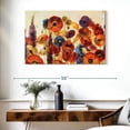 thumbnail image 3 of Elephant Stock Joyful Garden Wall Art - Horizontal Canvas Wall Art - Living Room Wall Decor - Floral And Botanical Canvas - Orange And Yellow Decor By Silvia Vassileva - 39" x 26", 3 of 8