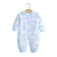 thumbnail image 3 of TZEWGL Long Sleeve Cartoon Print Pajamas For Toddler Crew Neck Sleep Wear For Infant size 0-3M, 3 of 3