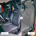 thumbnail image 4 of For 2007-2017 Jeep Wrangler JKU 4 Door FH Group Faux Leather Custom Fit Car Seat Covers - Full Set Solid Gray, 4 of 5