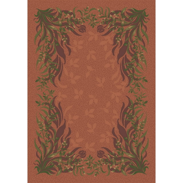 Milliken Pastiche Area Rug BASKERVILLE SORRELL Baskerville Sorrell Vines Petals 2' 1" x 7' 8" Runner