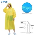 thumbnail image 2 of yellow Chubasquero no desechable grueso de 2 piezas, impermeable Eva de moda para viajes al aire libre, impermeable portátil de una pieza para adultos y niños, blanco, 2 of 5