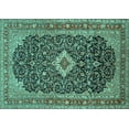 thumbnail image 1 of Ahgly Company Indoor Rectangle Medallion Turquoise Blue Traditional Area Rugs, 5' x 8', 1 of 4