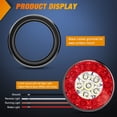 thumbnail image 5 of 2 luces traseras LED redondas de 4 pulgadas, rojas y blancas, para remolque, 16 LED con ojales empotrados, IP67, impermeables, para freno, marcha atrás, camiones, remolques y vehículos recreativos., 5 of 5