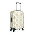 thumbnail image 3 of Naloa White And Gold Geometry Elastic Suitcase Protector, Travel Suitcase Protector Cover Fits 18-32in Suitcase - Medium, 3 of 9