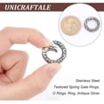 thumbnail image 3 of 2 piezas de anillos de resorte de estilo tibetano, cierres a presión texturizados de acero inoxidable, clips de anillo en O de calibre 6, ganchos a presión, cierres de hebilla de llavero de resorte, 3 of 9