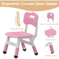 thumbnail image 4 of Bingirl Chair 2 Pack H Adj 3 Levels Lightweight Stackable Grey Plastic Toddler Chairs With Ergonomic Design Non Slip ' Safe Durable For Children Ages 2 To 6 Home Classroom Nursery, 4 of 7