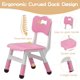thumbnail image 4 of Para niños chair 2-pack 3-level height adjustable lightweight stackable gris plastic niños pequeños sillas ergonomic design non-slip feet safe & durable children ages 2-6 (home classr..., 4 of 7