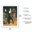 thumbnail image 2 of A Magician’s Appearence Tricks - Flower’s Doves Rabbit - Vintage Magic Poster c.1899 - Japanese Unryu Rice Paper Art Print (Unframed) 12 x 16 in, 2 of 4