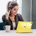 thumbnail image 4 of Fintie Slim Case for iPad (A16) 11th Generation 11 Inch (2025), iPad 10th Generation 10.9 Inch (2022), Shockproof Smart Protective Standing Cover with Clear Back Shell, Yellow, 4 of 9