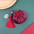 thumbnail image 3 of Minnieouse Bolsita de festival con borlas, joyería, regalo para amigos, bolsa con cordón de almacenamiento vacío, colgante para coche, decoración del Accesorios de disfraces Vino rojo 8*13cm Minnieouse  AP017919-03, 3 of 6