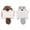 Color:Brown plus ash, variant on 2Pieces Interaction Cats Plush Squirrels Teaser Toy for Engaging Active Cats Teething Hunting with Crinkle Paper Sound