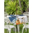 thumbnail image 2 of Outdoor Tablecloth with Umbrella Hole and Zipper, Fall Thanksgiving Round Table Cloth 60 Inch Waterproof Tablecloth, Maple Leaf Harvest Botanical Autumn Picnic Table Cover for Patio Camping, 2 of 7
