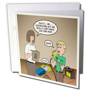 3dRose CPR Training which does not encourage homemade AEDs - Greeting Cards, 6 by 6-inches, set of 6