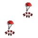 thumbnail image 1 of Inteprter Casco con ruedas para niños Cascos ajustables para niños pequeños Deportes Rodillera Codo Brace Bicicletas Protector de muñeca Rojo 2piezas, 1 of 6