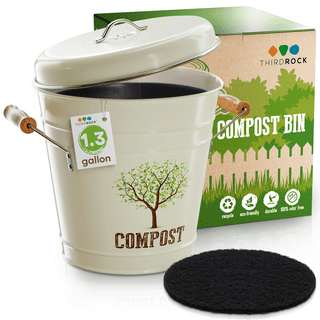 Charcoal Filters for Compost Bucket for Kitchen - 12Pcs Replacement  Activated Charcoal Filter Kitchen Compost Bin 6.7 Inch - Garbage Pail Odor  Control