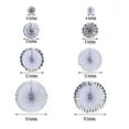 thumbnail image 4 of Efavormart Set of 8 White/Silver Paper Fan Decorations Paper Pinwheels Kit - 4" | 8" | 12" | 16", 4 of 6